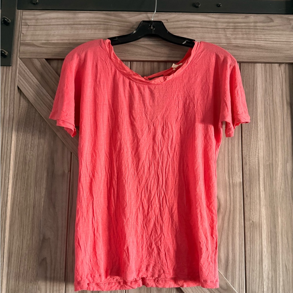 J. Crew Vibrant Coral Short Sleeve Tee